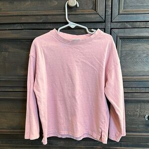 Zara 6-7 (true size 6) Pink Long Sleeve Kids Shirt